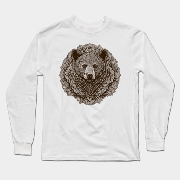 Ballpoint Bear Essence Long Sleeve T-Shirt by Deniz Digital Ink